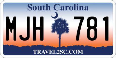 SC license plate MJH781