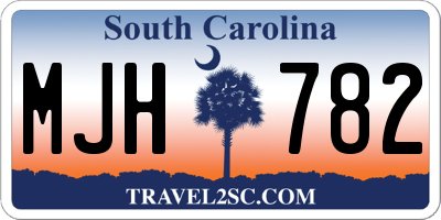 SC license plate MJH782