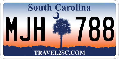 SC license plate MJH788