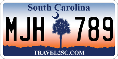 SC license plate MJH789