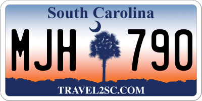 SC license plate MJH790