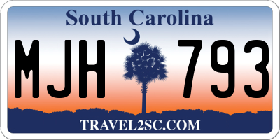 SC license plate MJH793