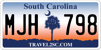 SC license plate MJH798