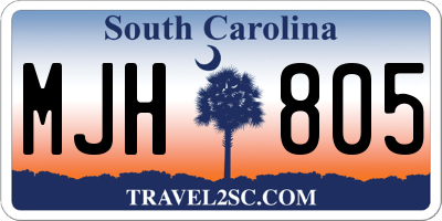 SC license plate MJH805