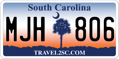 SC license plate MJH806
