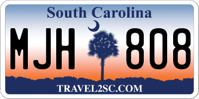SC license plate MJH808
