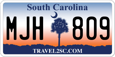SC license plate MJH809