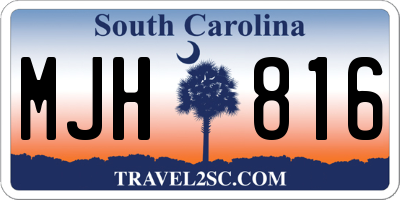 SC license plate MJH816