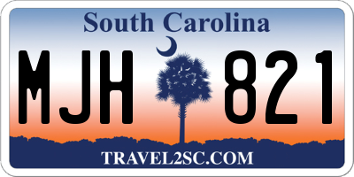SC license plate MJH821