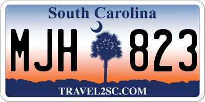 SC license plate MJH823