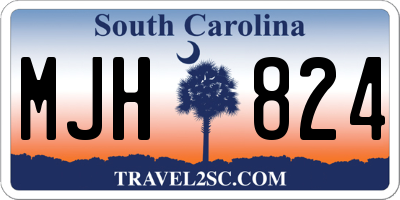 SC license plate MJH824