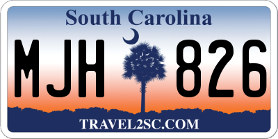 SC license plate MJH826