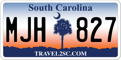 SC license plate MJH827