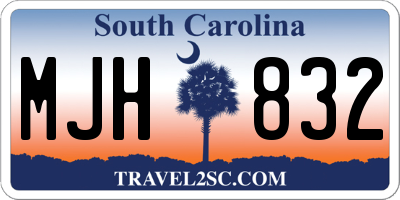 SC license plate MJH832
