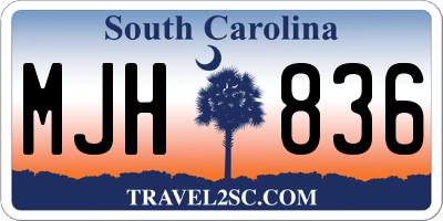 SC license plate MJH836