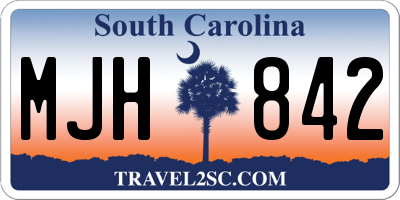 SC license plate MJH842