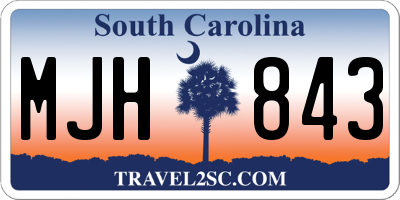 SC license plate MJH843