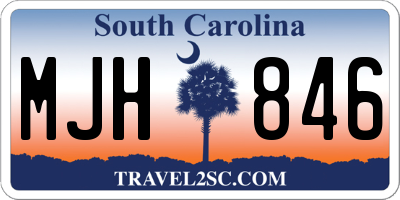SC license plate MJH846