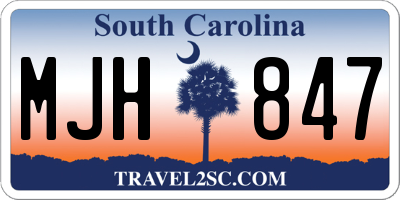 SC license plate MJH847