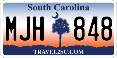 SC license plate MJH848