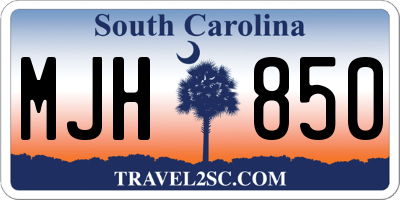 SC license plate MJH850