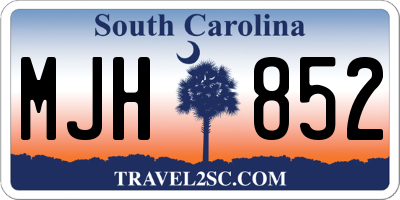 SC license plate MJH852