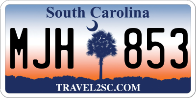 SC license plate MJH853