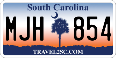 SC license plate MJH854