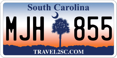 SC license plate MJH855