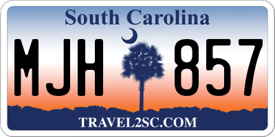 SC license plate MJH857