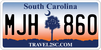 SC license plate MJH860