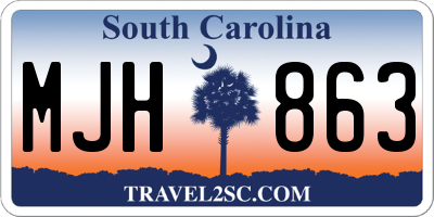 SC license plate MJH863