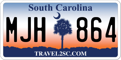 SC license plate MJH864