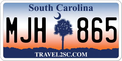 SC license plate MJH865