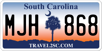 SC license plate MJH868
