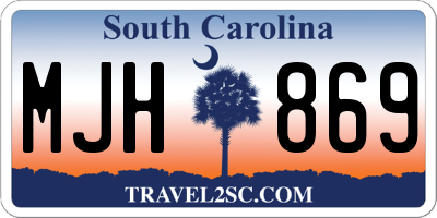 SC license plate MJH869