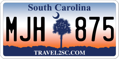 SC license plate MJH875