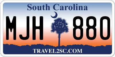 SC license plate MJH880