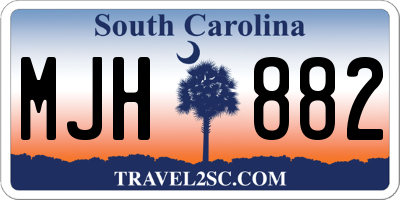 SC license plate MJH882