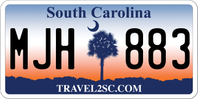 SC license plate MJH883
