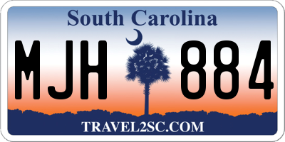 SC license plate MJH884