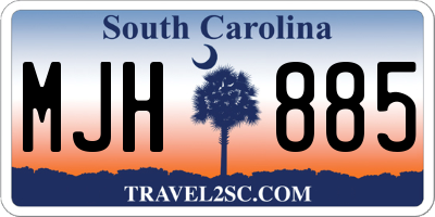 SC license plate MJH885