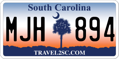 SC license plate MJH894