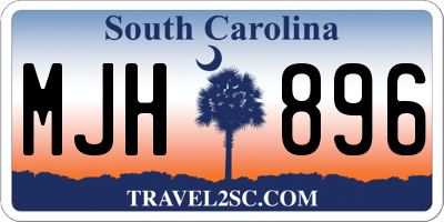 SC license plate MJH896