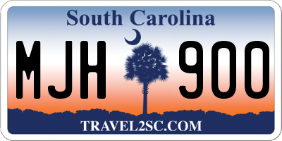 SC license plate MJH900
