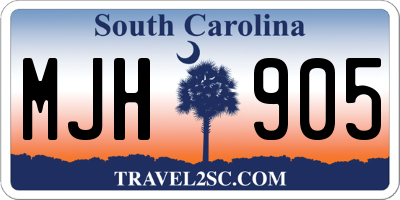 SC license plate MJH905