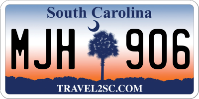 SC license plate MJH906
