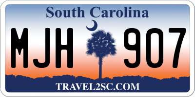 SC license plate MJH907