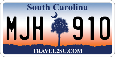 SC license plate MJH910