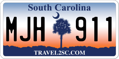 SC license plate MJH911